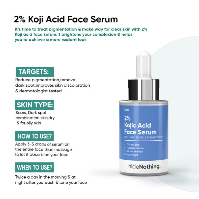 2% Kojic Acid Face Serum - 30ml